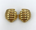 vintage gold honeycomb stud earrings, luxury vintage style
