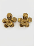 Gold Plated Flower Design Earrings
